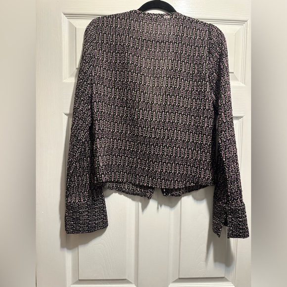 Zara Printed Blouse With Bow - Picture 4 of 5